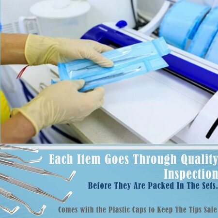 A2Z Scilab 8 Pcs Professional Dental Cleaning Stainless Steel Tools in a Case A2Z-ZR-KIT-81